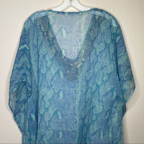 Bathing Suit Cover-Up with Sequins - Picture 3 of 8